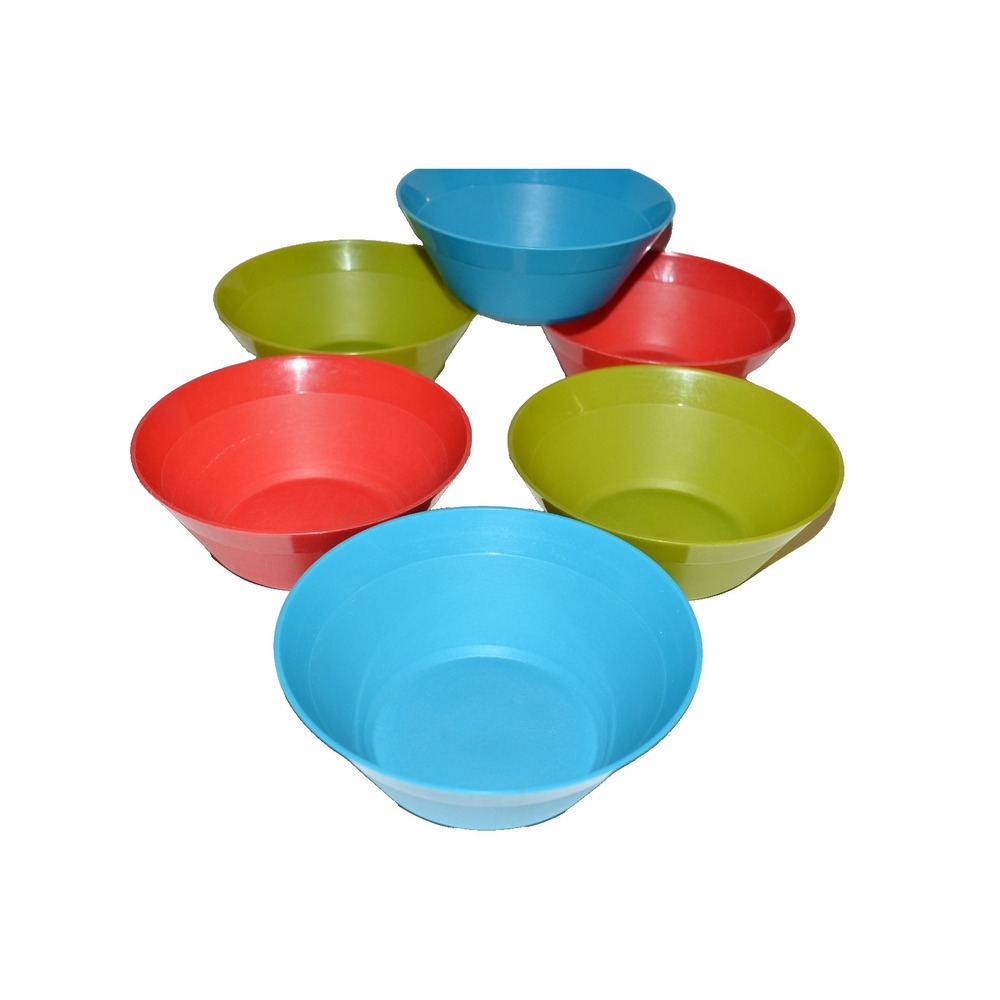 Vtg Plastic Parkay Margarine Butter Cereal Bowls NO lids 6pc